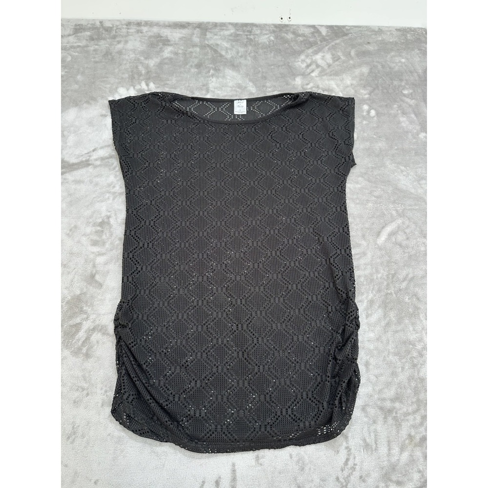 Alexa & Stella Blouse Women's Size Large Black Sheer Hippie Boho Chic Sleeveless